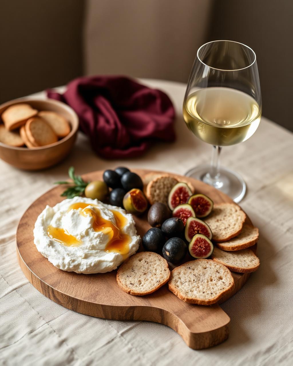 Whipped feta with honey & figs
