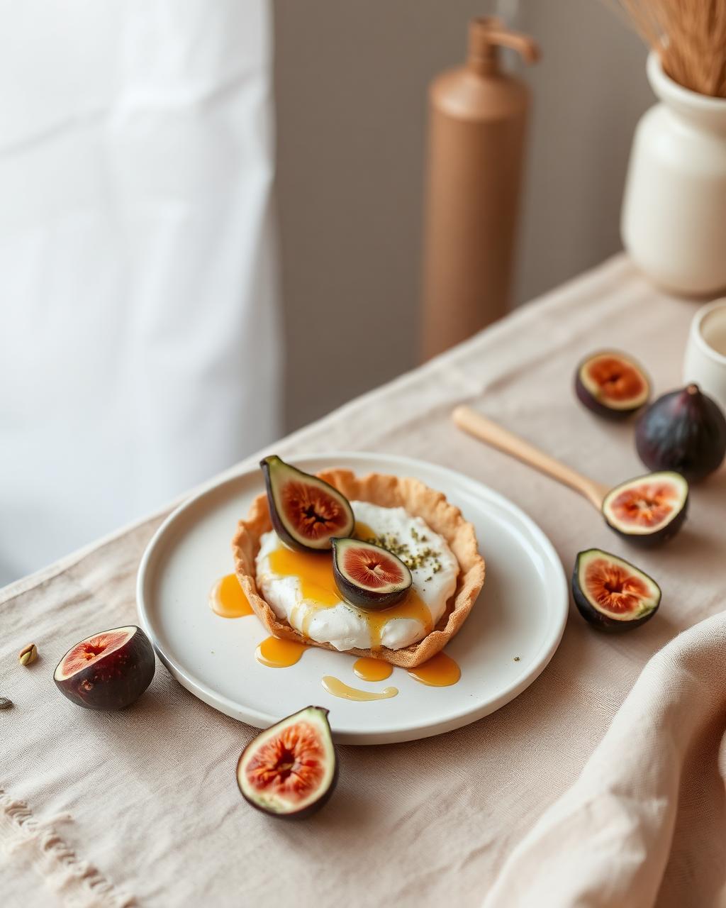 Honey fig & mascarpone tart