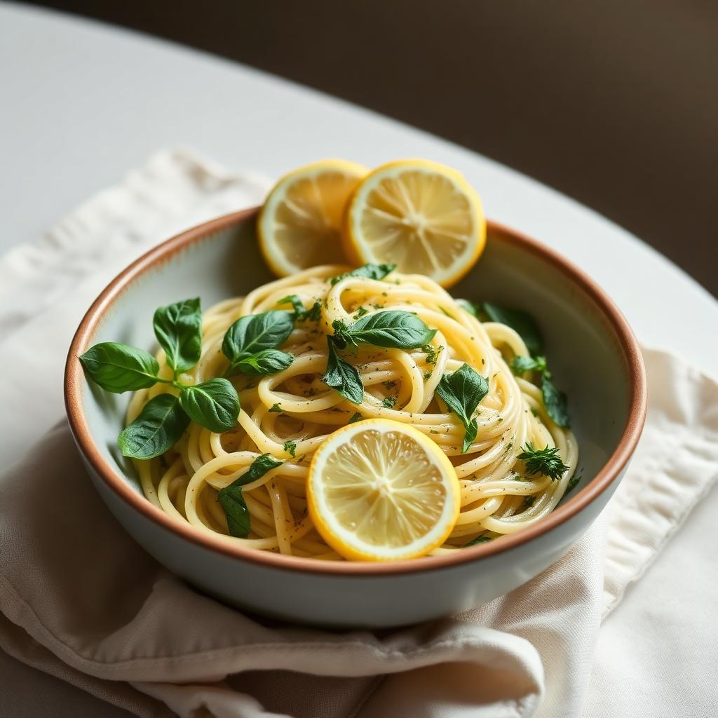 Herbed lemon pasta