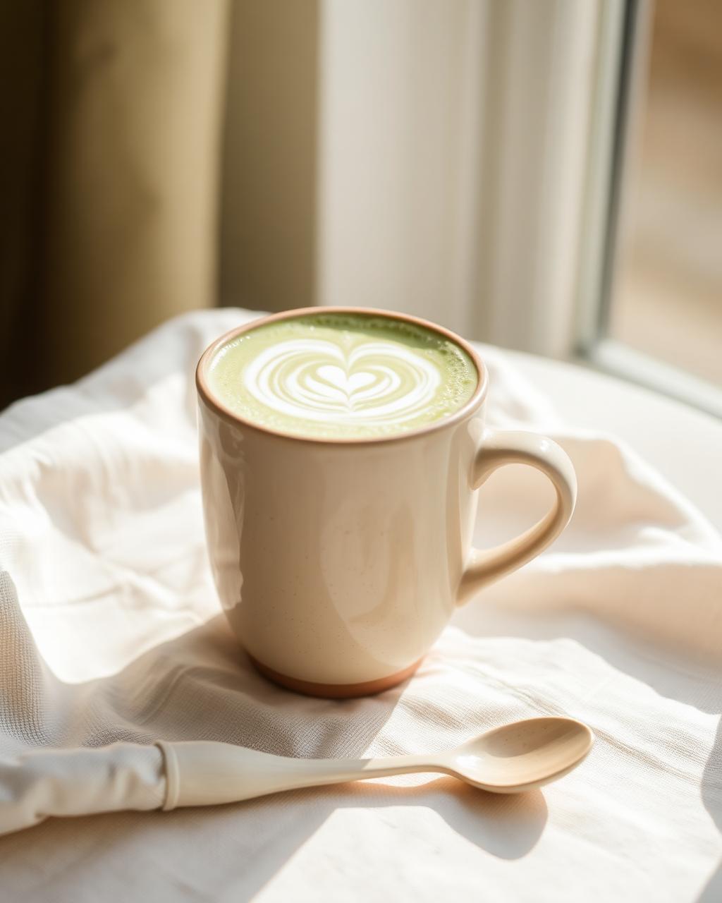 Vanilla oat matcha latte