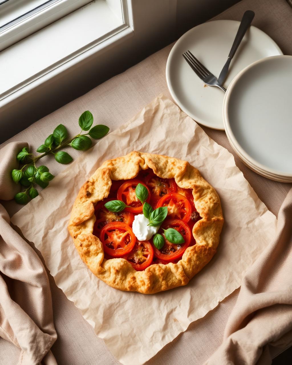 Heirloom tomato galette